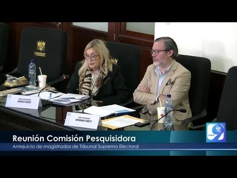 ABOGADOS QUE BUSCAN BAJARSE LAS ELECCIONES D GUATEMALA LLEGAN AL CONGRESO A LA COMISION PESQUISIDORA