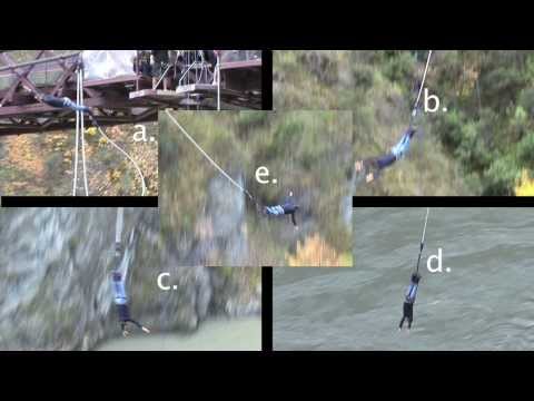 Când este accelerația maximă a unui bungee jumper?