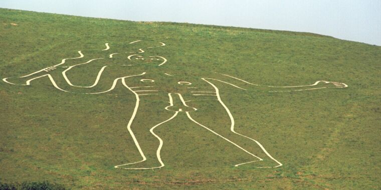 Cerne Abbas Giant este o reprezentare a lui Hercule