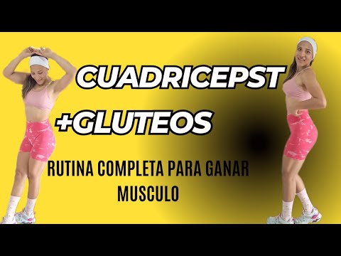 Rutina de Hipertrofia para crecer PIERNAS+GLUTEOS  DESDE CASA para Mujer✅