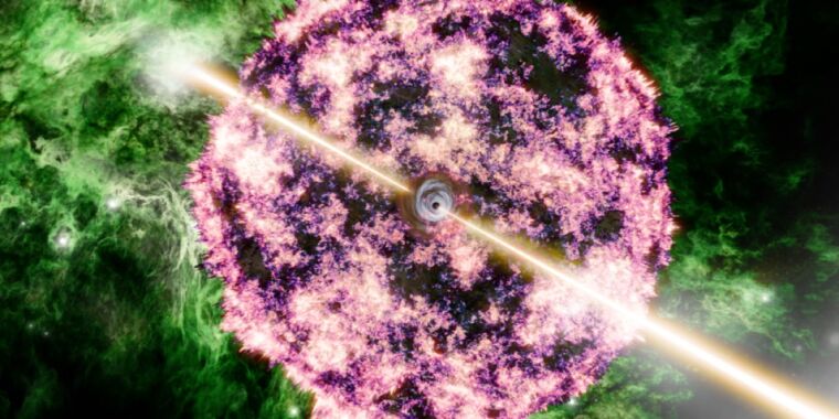 O supernova a provocat explozia de raze gamma BOAT, confirmă datele JWST