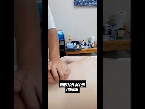 Técnicas de miopresura y la pistola de percusión 🦾 #vinnirmantherapy #dolorlumbar #lumbalgia