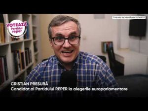 Cercetătorul Cristian Presură candidează din partea Partidului REPER la alegerile europarlamentare