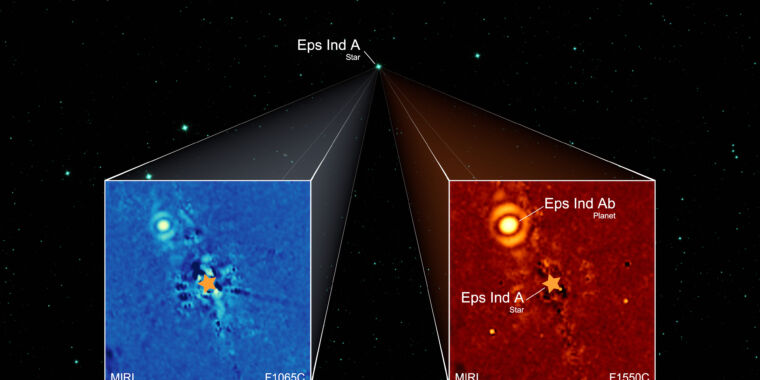 Webb imaginează direct o exoplanetă gigantică care nu este acolo unde ar trebui să fie