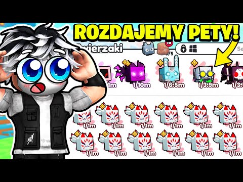 🎉ROZDAJEMY OP PETY W PETS GO🎉NOWY UPDATE W PIĄTEK!🎉PET SIMULATOR 99🎉1ZŁ=2MIN LIVE🎉 #roblox #live