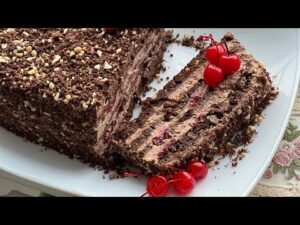 Cel mai delicios tort FĂRĂ ouă și lactate!!! Ciocolată+ vișină…❤️❤️❤️