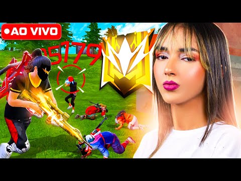 FREE FIRE AO VIVO 🔴 DIA 4 EM BUSCA DO DESAFIANTE ! 😱🔥 MAGALI #100k 🔥